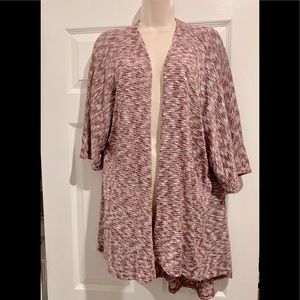 ⭐️2 /$15⭐️LuLaRoe Lindsay burgundy kimono cardigan